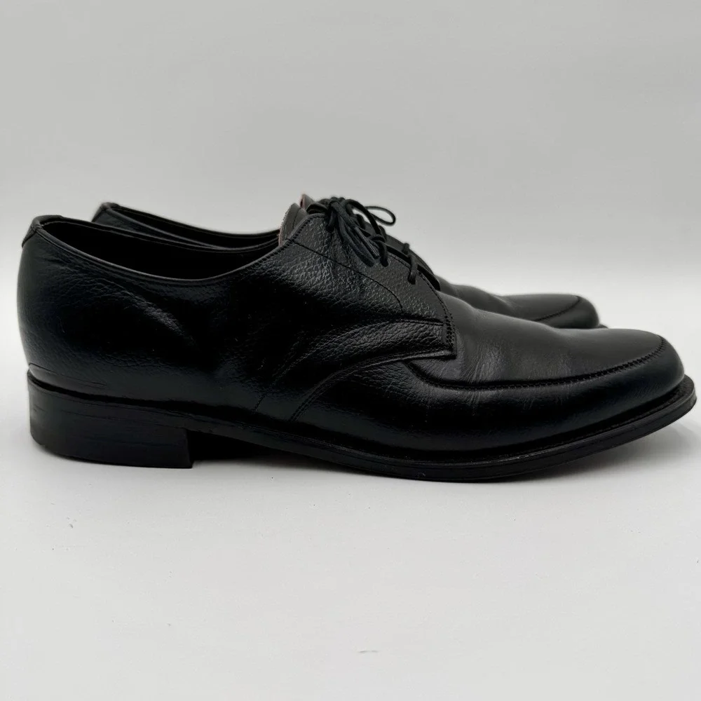 Vintage Guardsman Black Leather Derby Dress Shoes Mens 9.5 Classic Career Formal